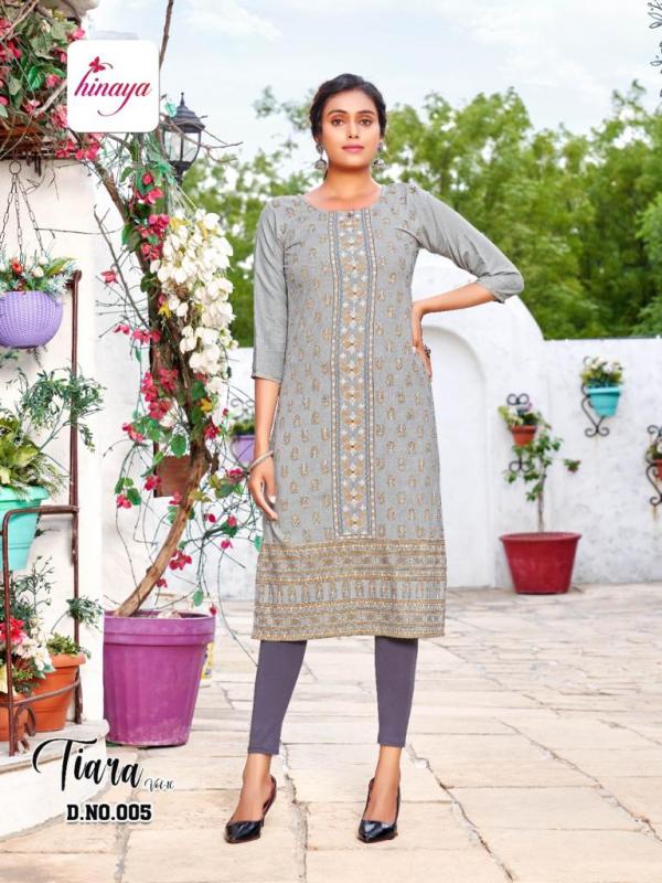 Hinaya Tiara 10 Rayon Fancy Wear Designer Kurti Collection